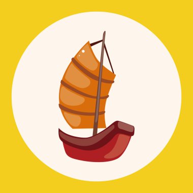 Ulaşım tekne Tema öğeleri simge öğesi