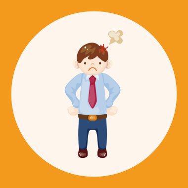 Ofis çalışanları kızgın Tema öğeleri simge öğesi