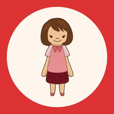 Aile kız karakter Tema öğeleri simge öğesi