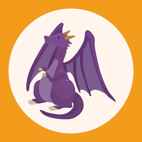 Dragon tema element ikonen element — Stock vektor