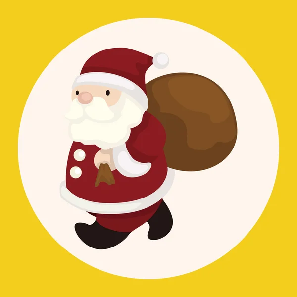 Santa claus pictogram thema elementen-element — Stockvector