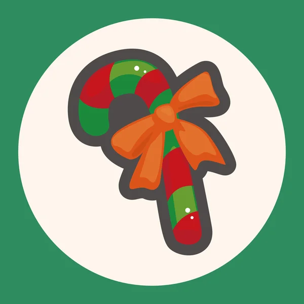 Navidad caramelo bastón tema elementos icono elemento — Vector de stock