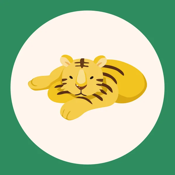 Animal tiger cartoon theme elements icon element — Stock Vector