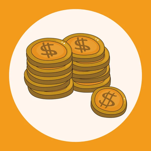 Elementos de tema de dinero financiero elemento icono — Vector de stock