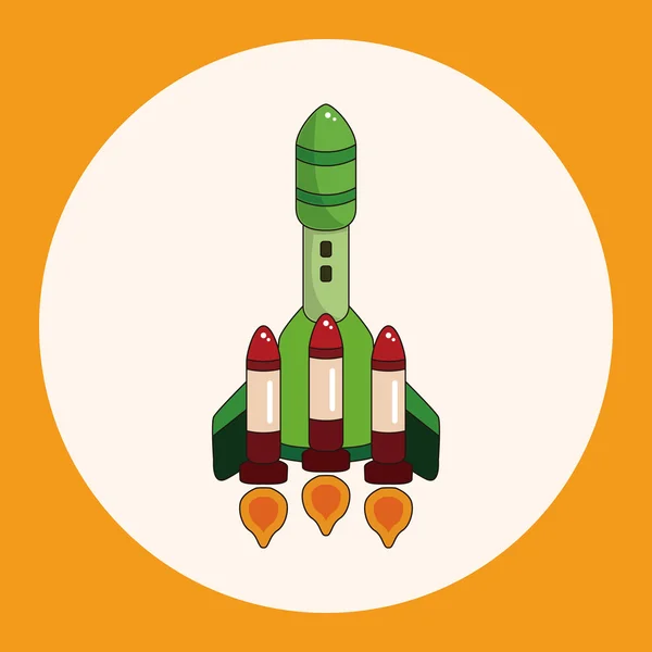 Vetor de elementos de tema de nave espacial, elemento de ícone eps — Vetor de Stock