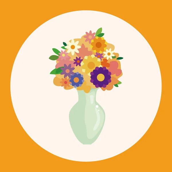 Элемент иконки элементов цветочного горшка — стоковый вектор