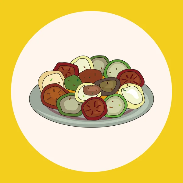 Éléments de thème gastronomique italien élément icône — Image vectorielle
