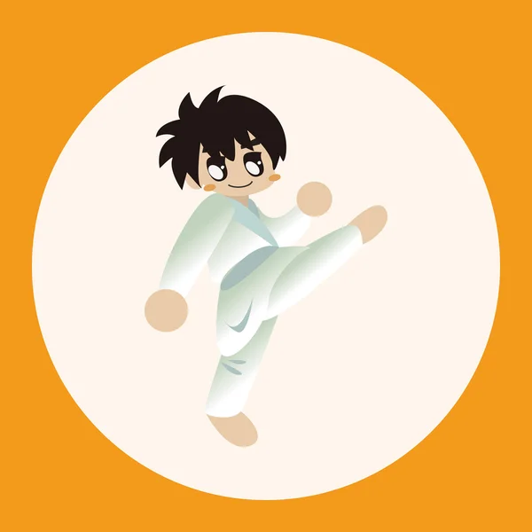 Taekwondo éléments de thème vecteur, eps élément icône — Image vectorielle