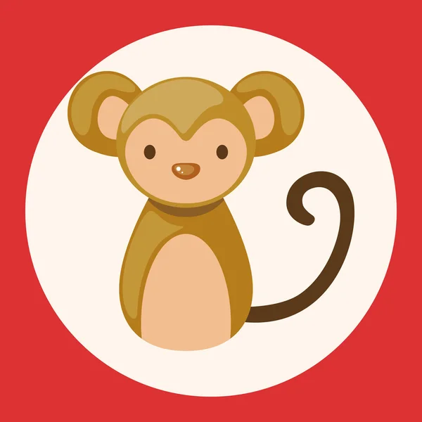 Chinese Zodiac monkey theme elements icon element — Stock Vector