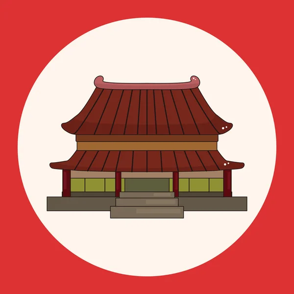 Vetor de elementos de tema de edifício chinês, elemento de ícone eps — Vetor de Stock