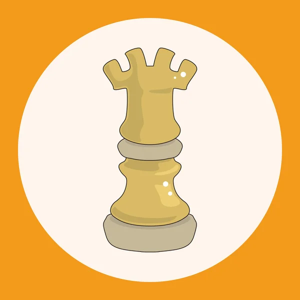 Elemento icona elementi a tema scacchi — Vettoriale Stock