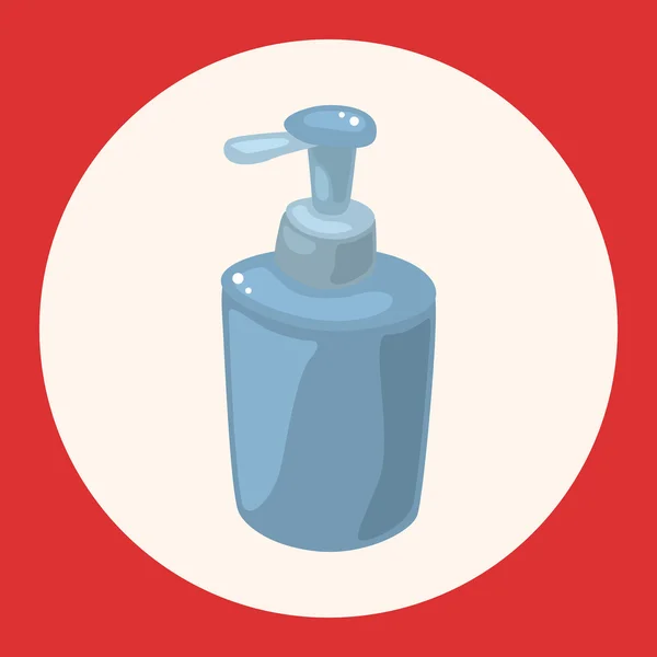 Badkamer shampoo thema elementen pictogram element — Stockvector