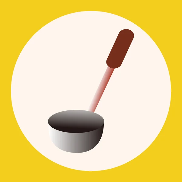 Utensilios de cocina cuchara tema elementos icono elemento — Archivo Imágenes Vectoriales