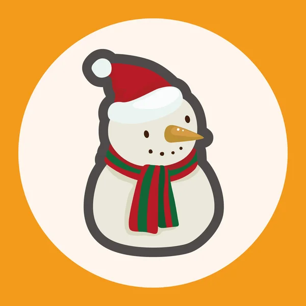 Snowman desene animate elemente tematice icon element — Vector de stoc