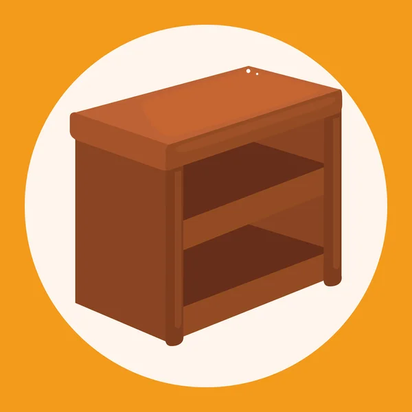 Bútor szekrény téma elemek ikon elem — Stock Vector
