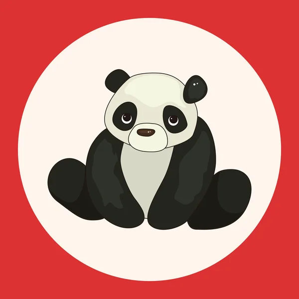 Animal Panda Zeichentrickthema Elemente Symbol-Element — Stockvektor