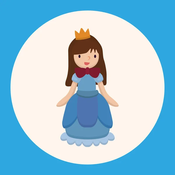 Royal theme princess elements icon element — Stock Vector