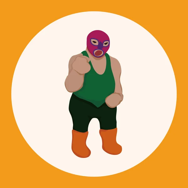 Wrestler Thema Elemente Symbol-Element — Stockvektor