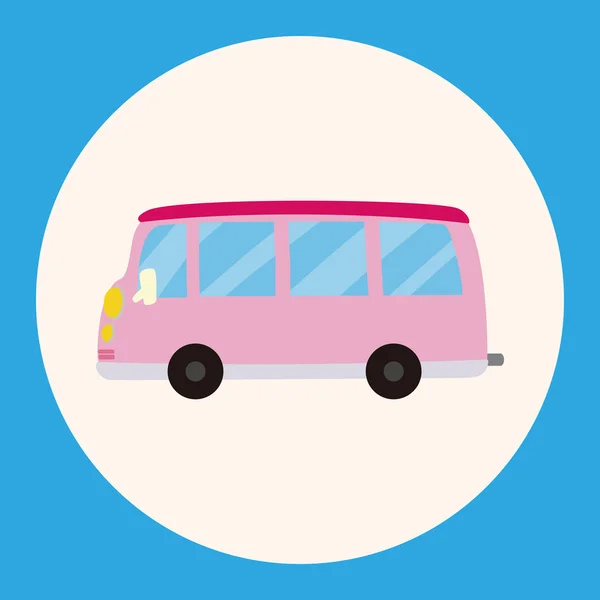 Transportation bus theme elements icon element — Stock Vector