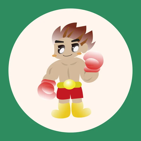 Boxer tema elementos vector, eps icono elemento — Vector de stock