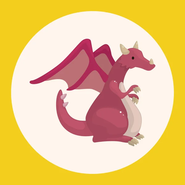 Dragón tema elementos icono elemento — Vector de stock