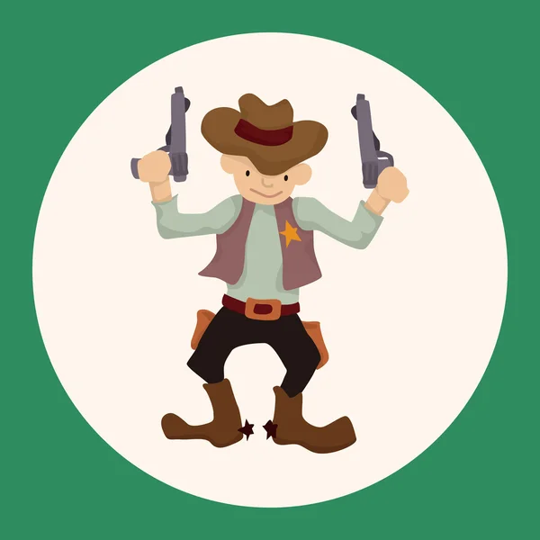 Cowboy thema elementen vector, EPS-pictogram element — Stockvector