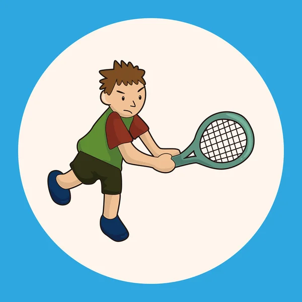 Jugador de tenis tema elementos vector, eps icono elemento — Vector de stock
