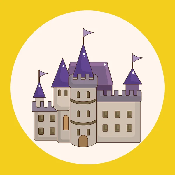 Château thème éléments icône élément — Image vectorielle