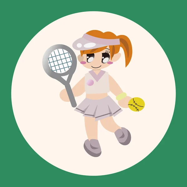 Badminton oyuncu Tema öğeleri simge öğesi — Stok Vektör