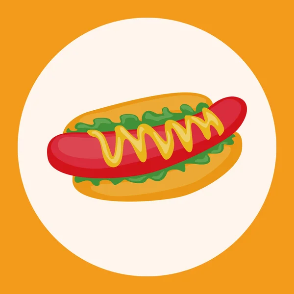 Fried foods theme hot dog elements icon element — Stock Vector