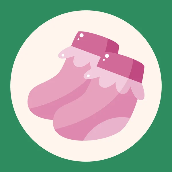 Dětské ponožky téma prvky ikonu prvku — Stockový vektor