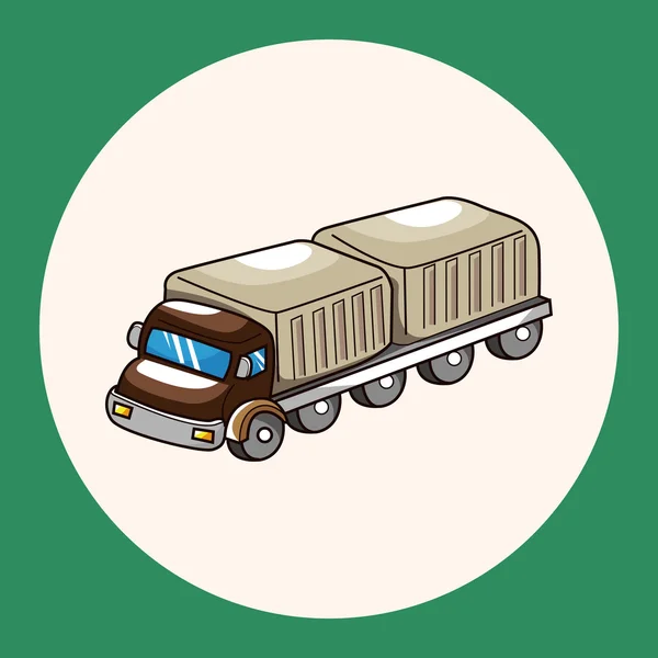 トラック テーマ要素アイコン要素 — ストックベクタ