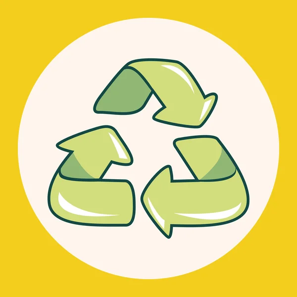 Bescherming van het milieu concept thema-elementen, doen recycle t pictogram element — Stockvector