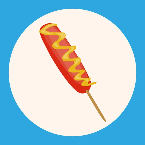 Alimente prăjite temă elemente hot dog icon element — Vector de stoc