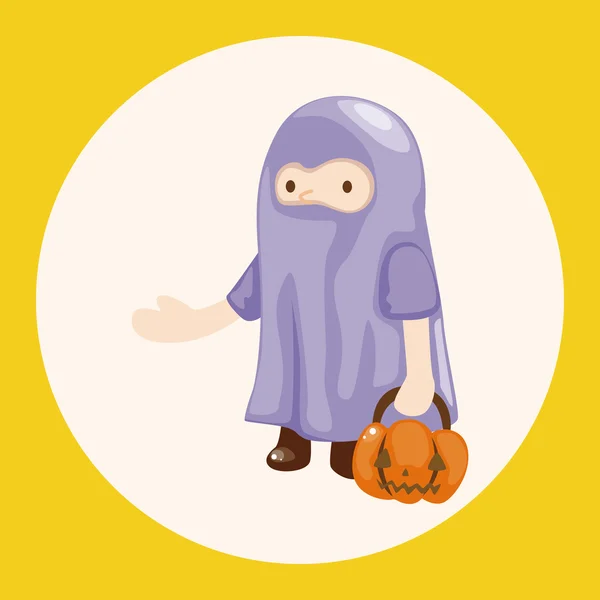 Halloween fiesta traje tema elementos icono elemento — Archivo Imágenes Vectoriales