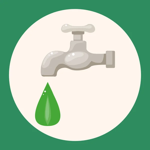Umweltschutzkonzept Themenelemente; Wasser schonen, Symbolelement — Stockvektor