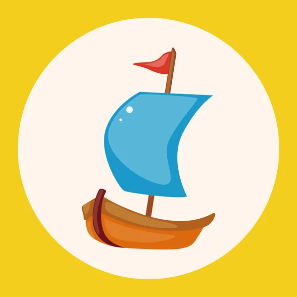 Transportation boat theme elements icon element — Stock Vector