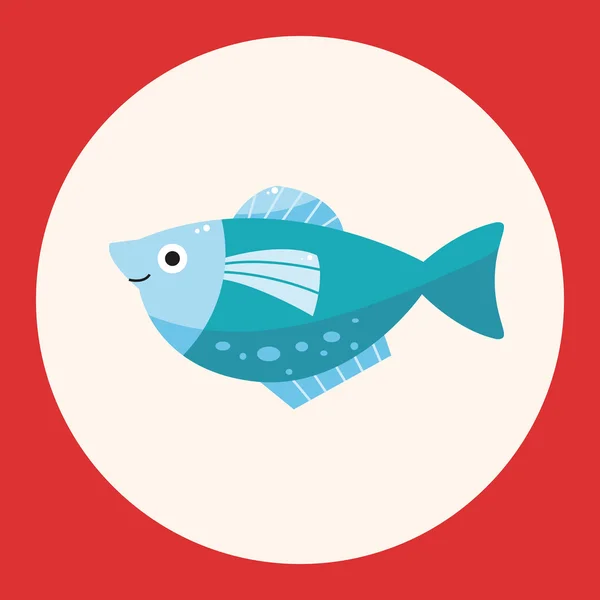 Элемент иконки рыб — стоковый вектор