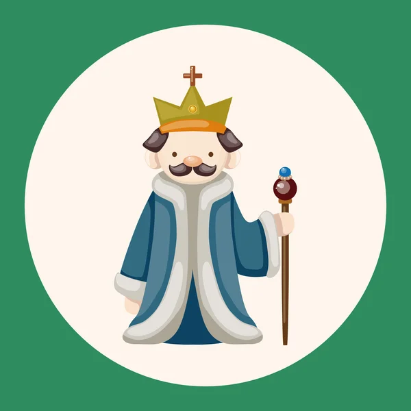 Элемент иконок короля королевской темы — стоковый вектор