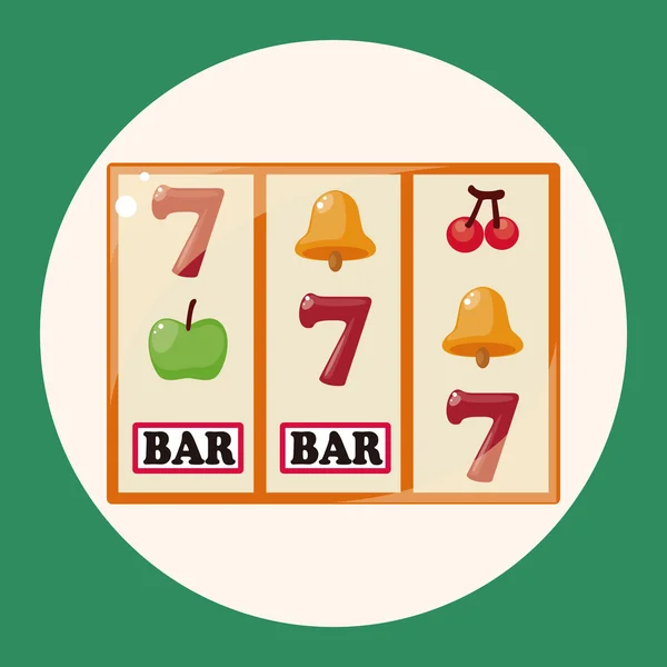 Casino slot machine theme elements icon element — Stock Vector