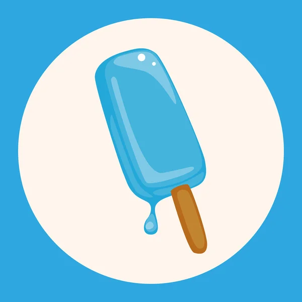 Ice cream karikatura téma prvky ikonu prvek — Stockový vektor