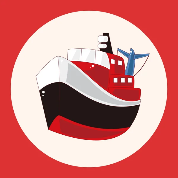 輸送船テーマ要素アイコン要素 — ストックベクタ