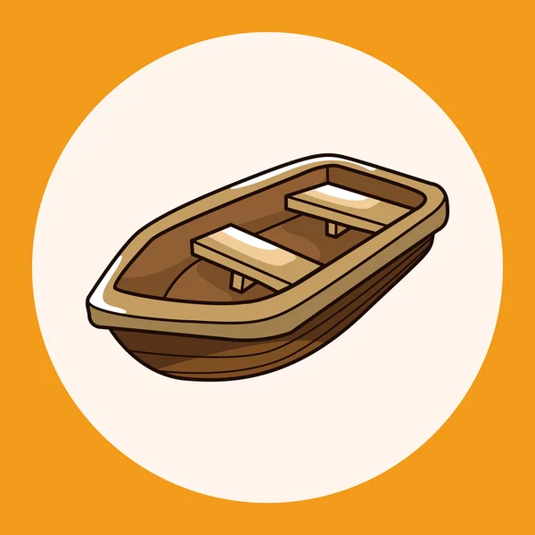 Transporte barco tema elemento ícone — Vetor de Stock