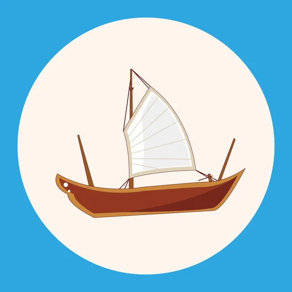 Элемент иконки элементов транспортной лодки — стоковый вектор