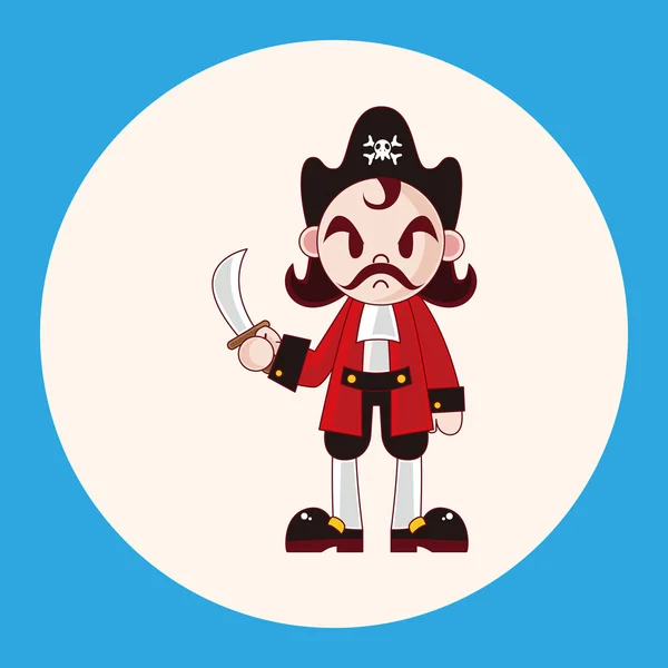 Éléments de thème pirate élément icône — Image vectorielle