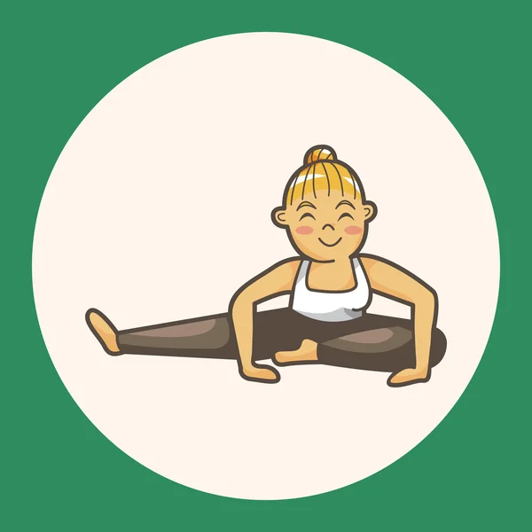 Yoga thema elementen pictogram element — Stockvector