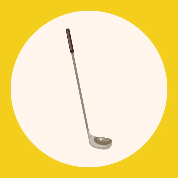 Equipamento de golfe elemento ícone elementos de tema —  Vetores de Stock