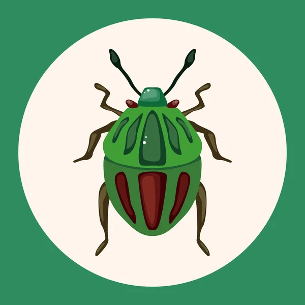 Bug elementos de dibujos animados icono elemento — Vector de stock