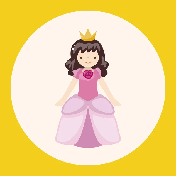 Royal theme princess elements icon element — Stock Vector