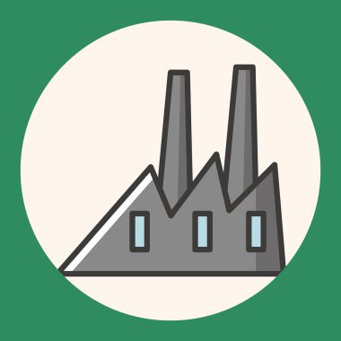 Bina ev fabrika Tema öğeleri simge öğesi